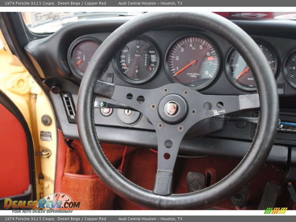 1974 Porsche 911 S Coupe Desert Beige / Copper Red Photo #14