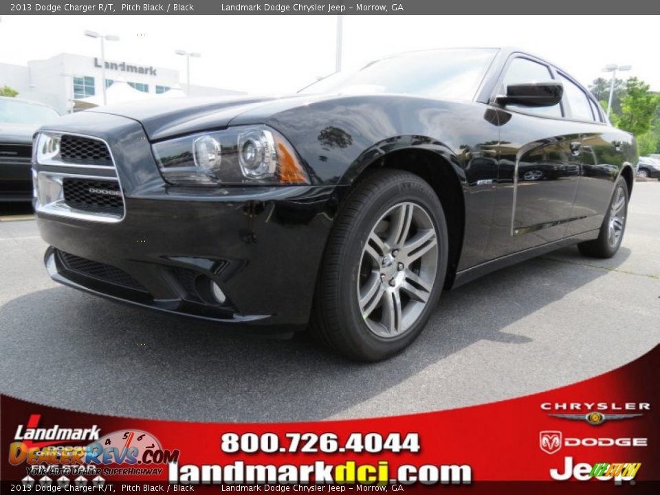 2013 Dodge Charger R/T Pitch Black / Black Photo #1