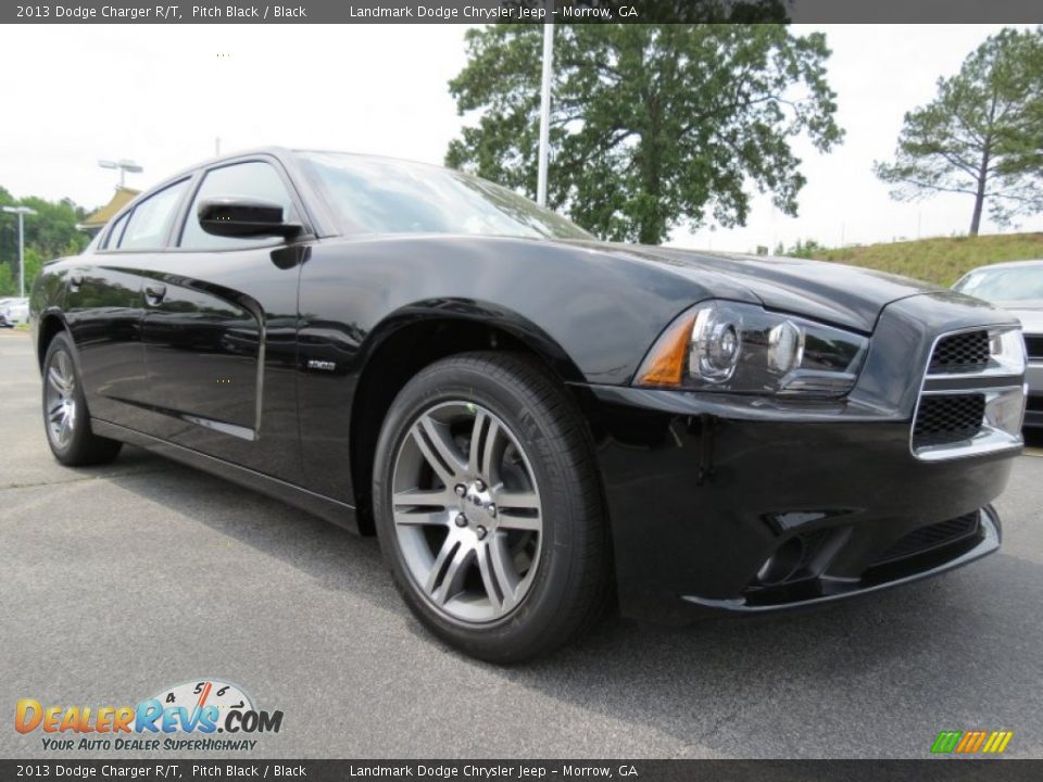 2013 Dodge Charger R/T Pitch Black / Black Photo #4