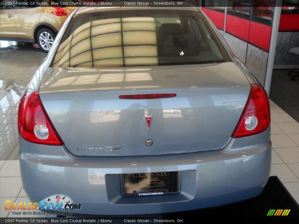 2007 Pontiac G6 Sedan Blue Gold Crystal Metallic / Ebony Photo #5