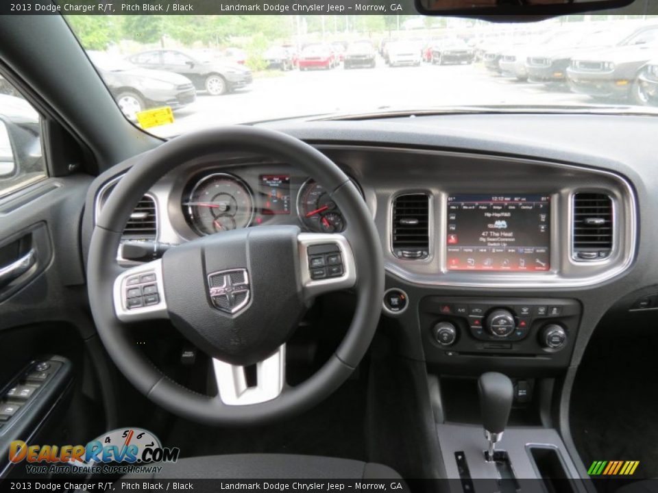 2013 Dodge Charger R/T Pitch Black / Black Photo #8