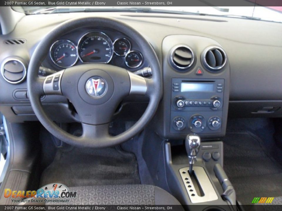 2007 Pontiac G6 Sedan Blue Gold Crystal Metallic / Ebony Photo #13