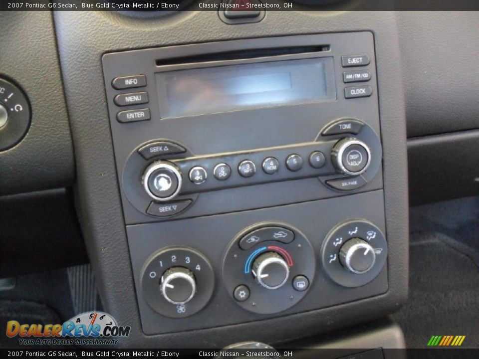 2007 Pontiac G6 Sedan Blue Gold Crystal Metallic / Ebony Photo #16