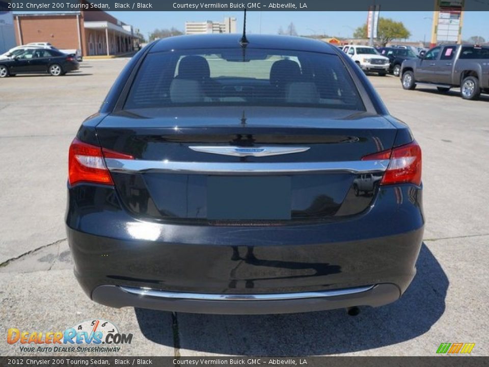 2012 Chrysler 200 Touring Sedan Black / Black Photo #6