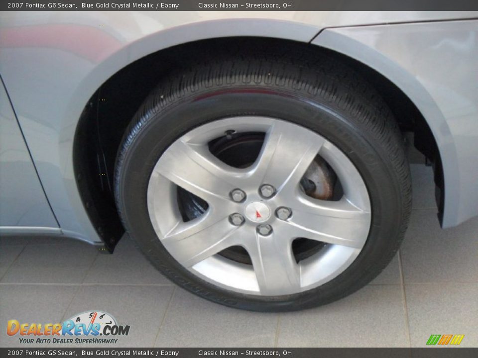 2007 Pontiac G6 Sedan Blue Gold Crystal Metallic / Ebony Photo #21