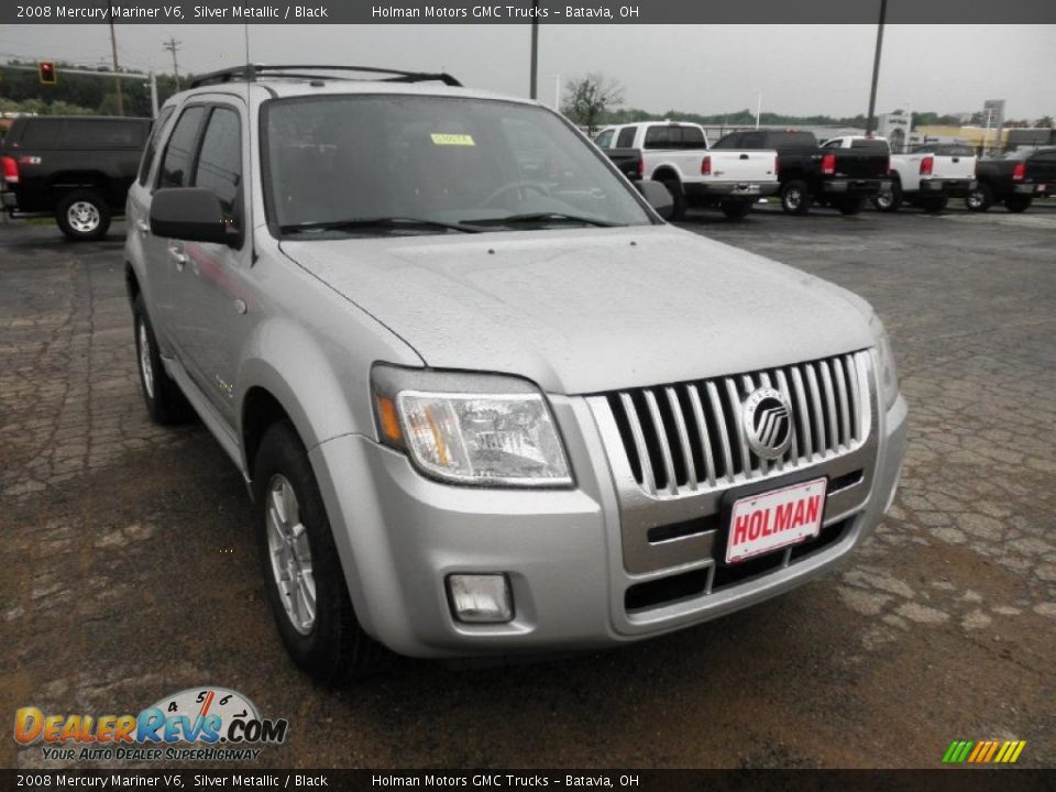 2008 Mercury Mariner V6 Silver Metallic / Black Photo #2