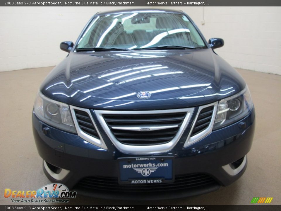 2008 Saab 9-3 Aero Sport Sedan Nocturne Blue Metallic / Black/Parchment Photo #2