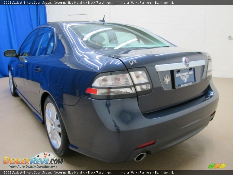 2008 Saab 9-3 Aero Sport Sedan Nocturne Blue Metallic / Black/Parchment Photo #5