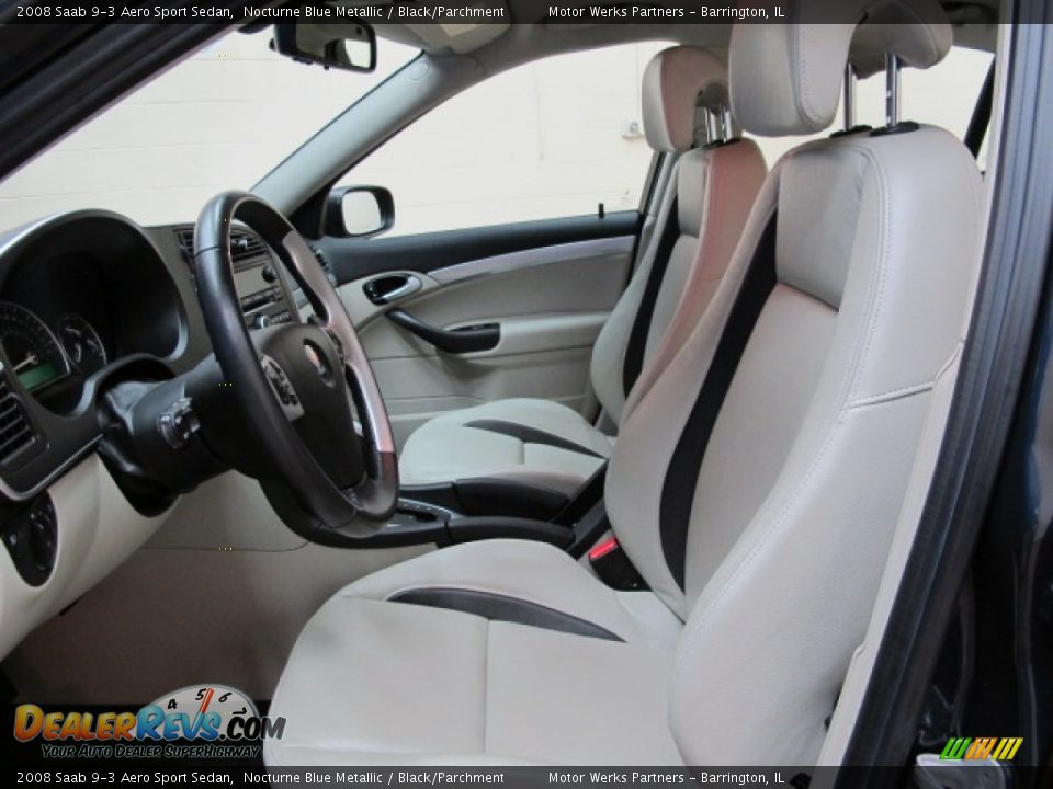 2008 Saab 9-3 Aero Sport Sedan Nocturne Blue Metallic / Black/Parchment Photo #15