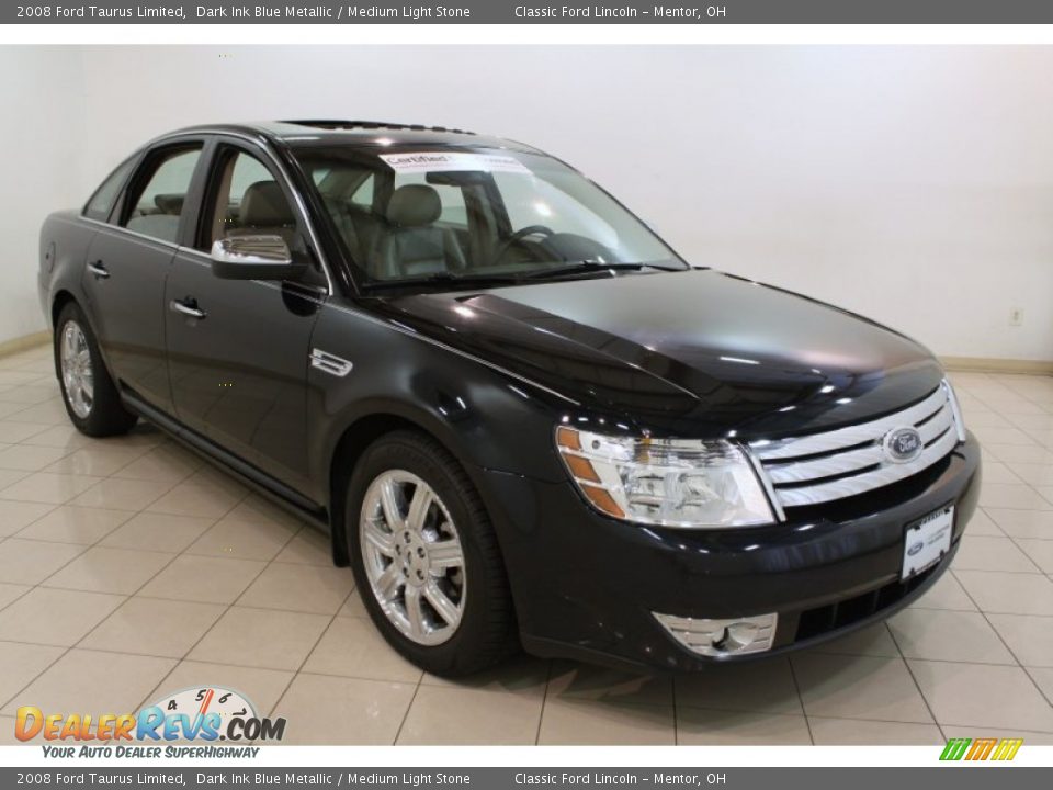 2008 Ford Taurus Limited Dark Ink Blue Metallic / Medium Light Stone Photo #1