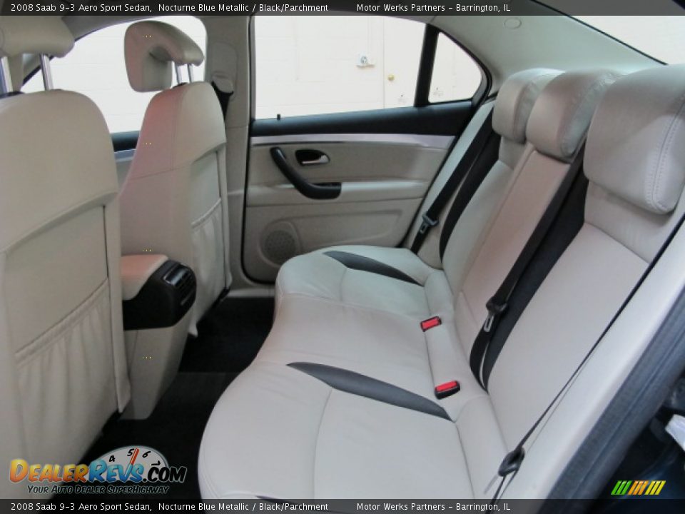 2008 Saab 9-3 Aero Sport Sedan Nocturne Blue Metallic / Black/Parchment Photo #17