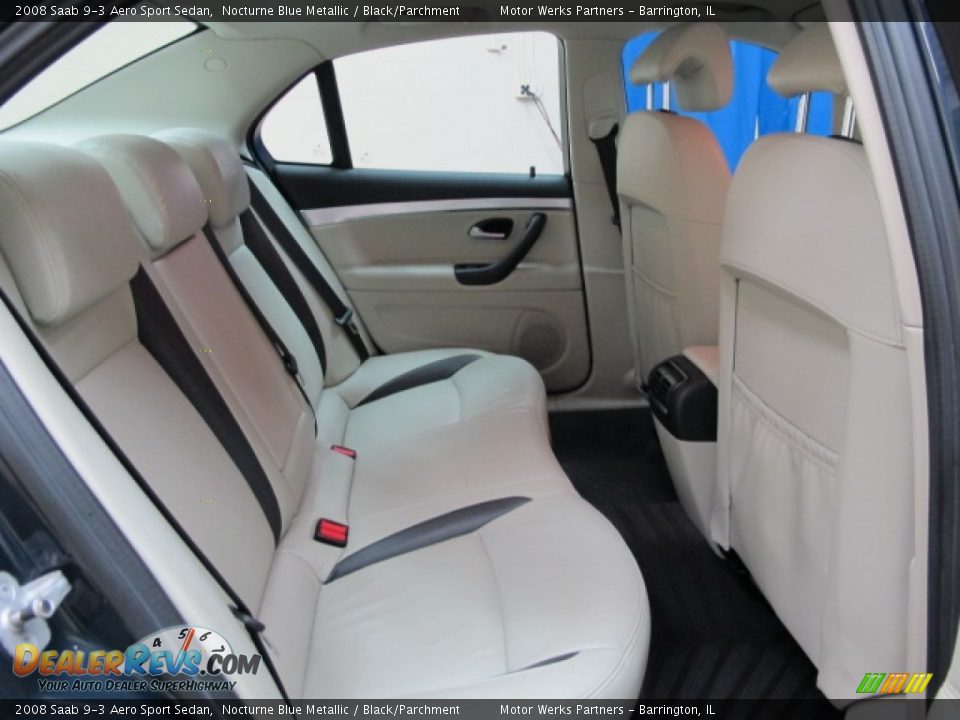 2008 Saab 9-3 Aero Sport Sedan Nocturne Blue Metallic / Black/Parchment Photo #19