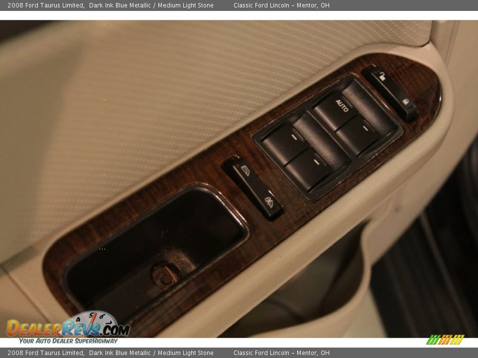 2008 Ford Taurus Limited Dark Ink Blue Metallic / Medium Light Stone Photo #6