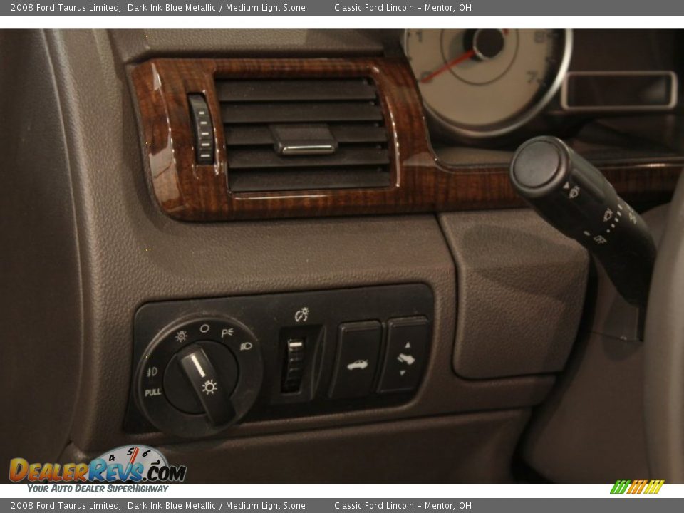 2008 Ford Taurus Limited Dark Ink Blue Metallic / Medium Light Stone Photo #7