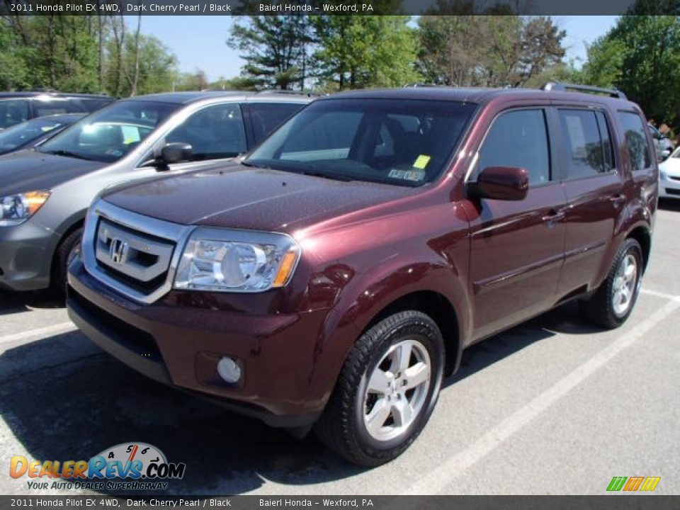 2011 Honda Pilot EX 4WD Dark Cherry Pearl / Black Photo #3