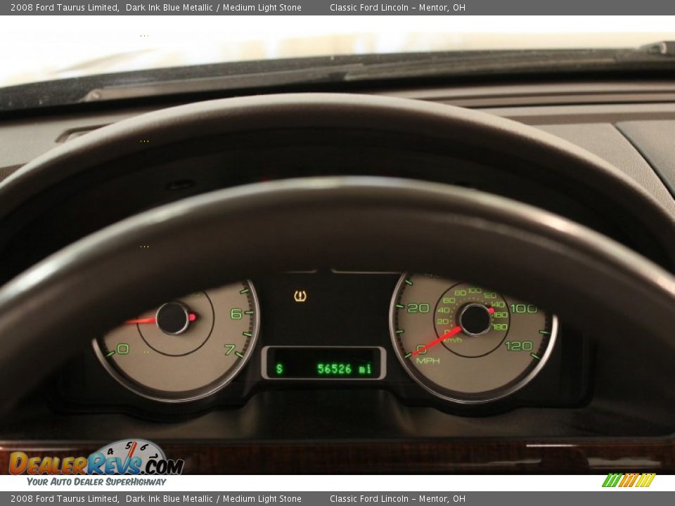 2008 Ford Taurus Limited Dark Ink Blue Metallic / Medium Light Stone Photo #10