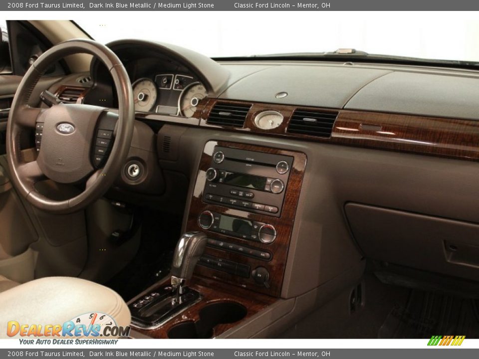 2008 Ford Taurus Limited Dark Ink Blue Metallic / Medium Light Stone Photo #13