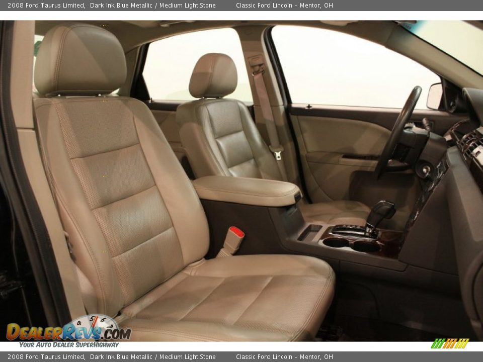 2008 Ford Taurus Limited Dark Ink Blue Metallic / Medium Light Stone Photo #14
