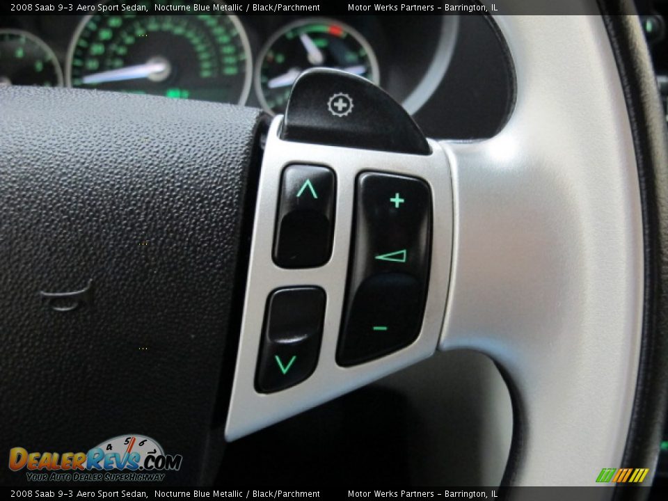 2008 Saab 9-3 Aero Sport Sedan Nocturne Blue Metallic / Black/Parchment Photo #31
