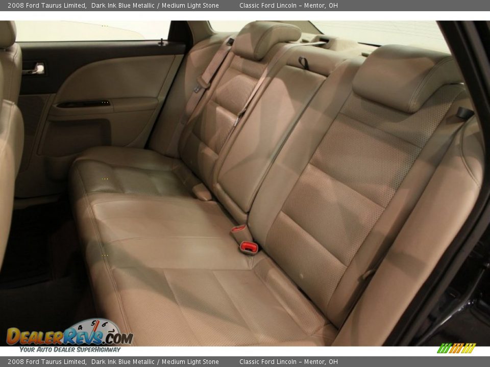 2008 Ford Taurus Limited Dark Ink Blue Metallic / Medium Light Stone Photo #16