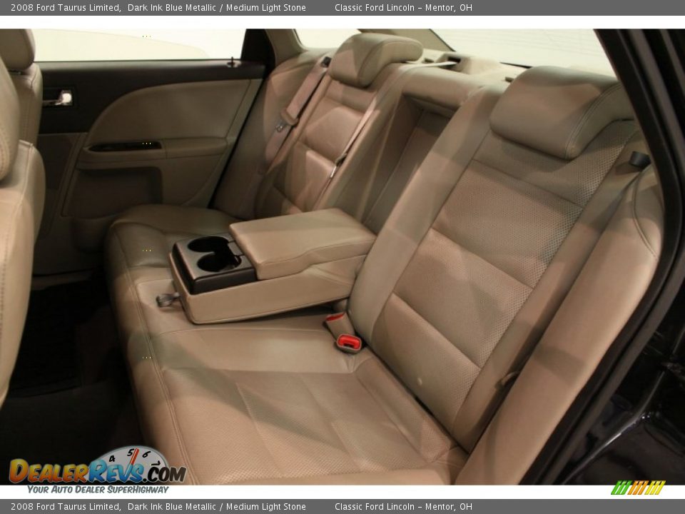 2008 Ford Taurus Limited Dark Ink Blue Metallic / Medium Light Stone Photo #17