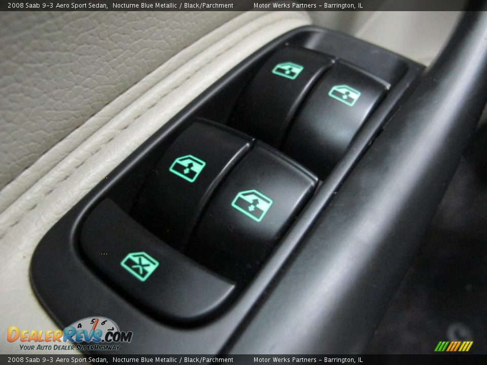 2008 Saab 9-3 Aero Sport Sedan Nocturne Blue Metallic / Black/Parchment Photo #33