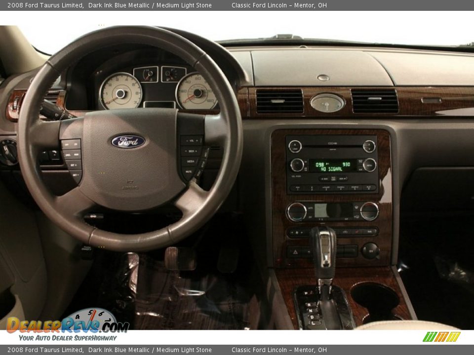2008 Ford Taurus Limited Dark Ink Blue Metallic / Medium Light Stone Photo #18
