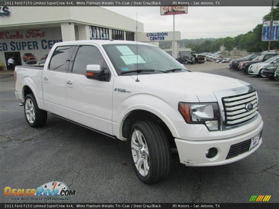 2011 Ford F150 Limited SuperCrew 4x4 White Platinum Metallic Tri-Coat / Steel Gray/Black Photo #1