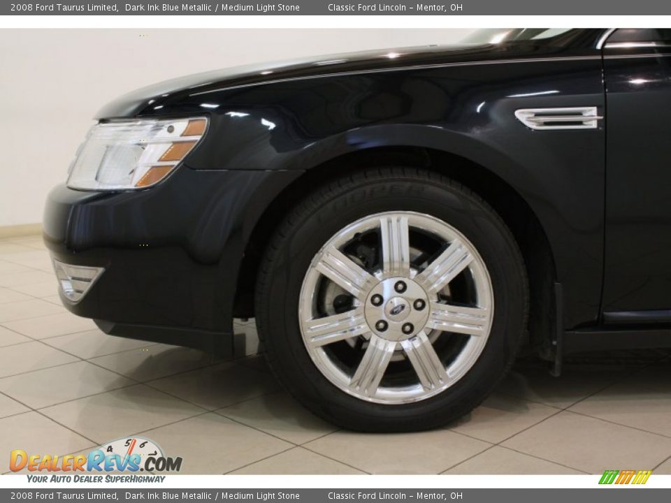 2008 Ford Taurus Limited Dark Ink Blue Metallic / Medium Light Stone Photo #21