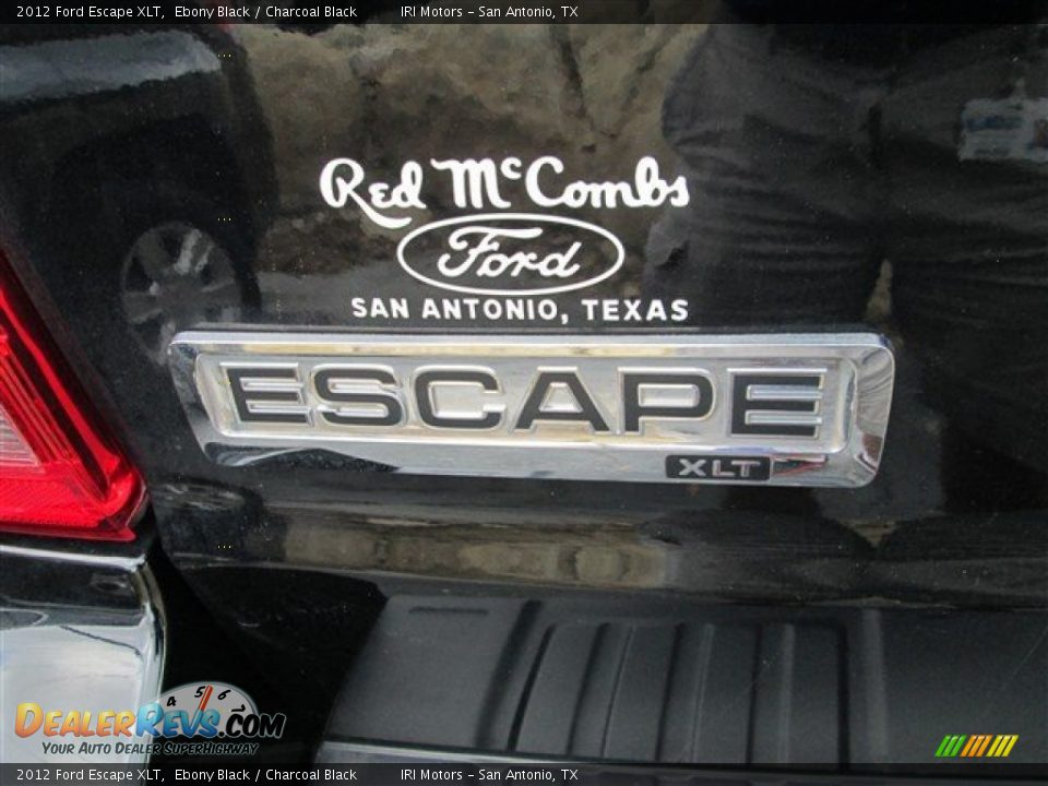 2012 Ford Escape XLT Ebony Black / Charcoal Black Photo #2