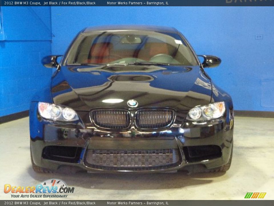 2012 BMW M3 Coupe Jet Black / Fox Red/Black/Black Photo #2