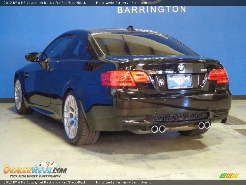 2012 BMW M3 Coupe Jet Black / Fox Red/Black/Black Photo #11