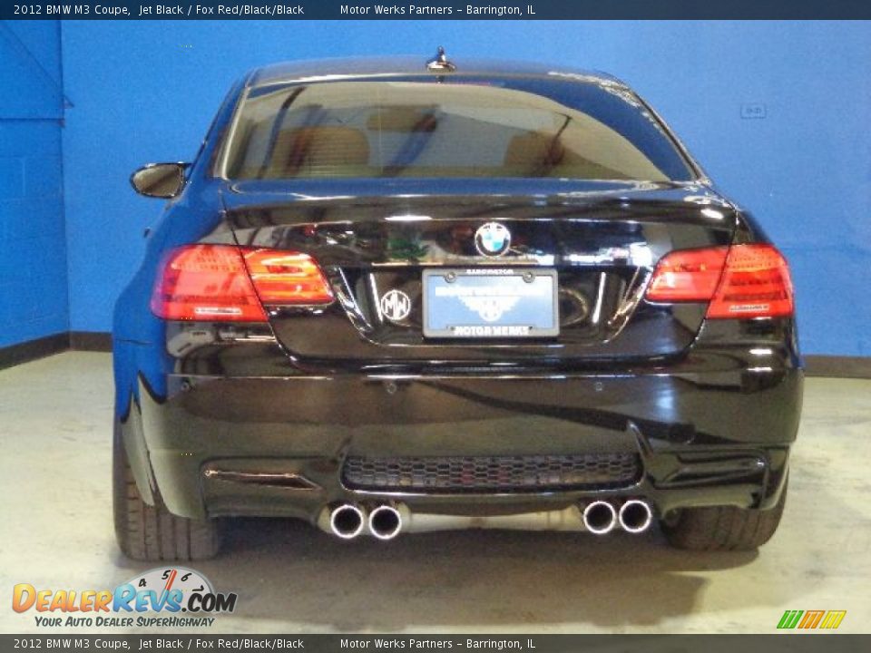 2012 BMW M3 Coupe Jet Black / Fox Red/Black/Black Photo #12