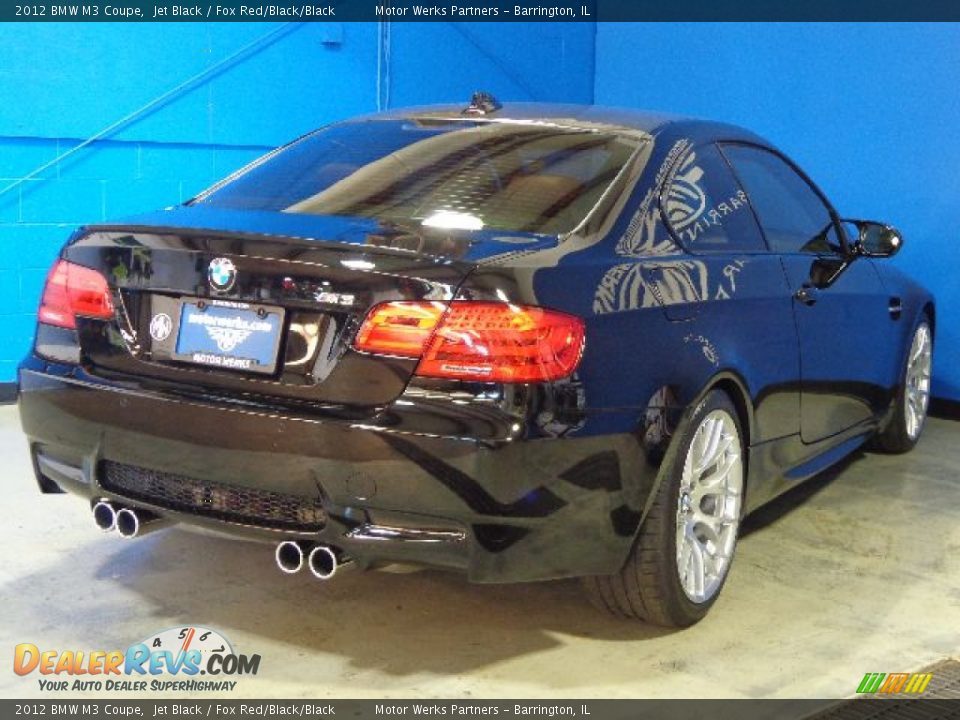 2012 BMW M3 Coupe Jet Black / Fox Red/Black/Black Photo #13