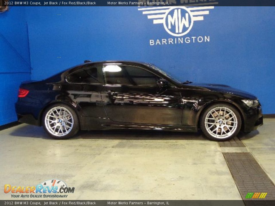 2012 BMW M3 Coupe Jet Black / Fox Red/Black/Black Photo #14