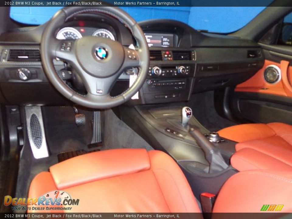 2012 BMW M3 Coupe Jet Black / Fox Red/Black/Black Photo #24