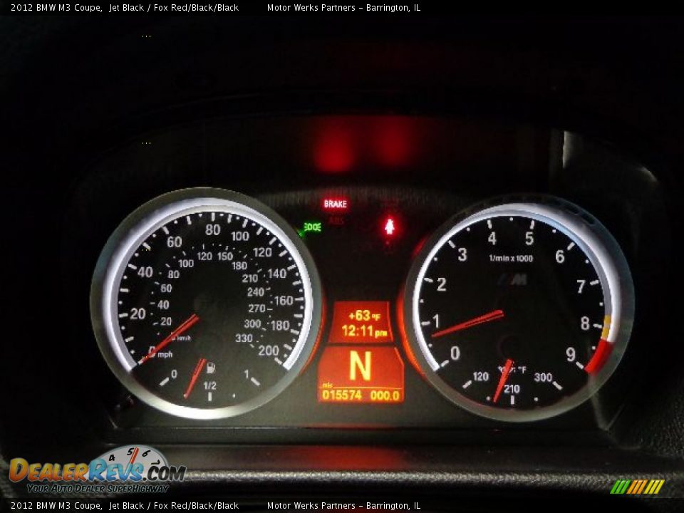 2012 BMW M3 Coupe Gauges Photo #25