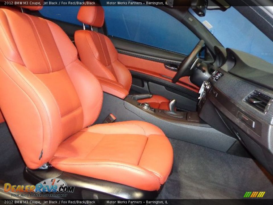 2012 BMW M3 Coupe Jet Black / Fox Red/Black/Black Photo #30