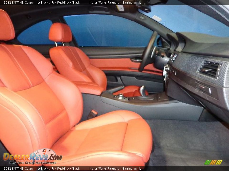 2012 BMW M3 Coupe Jet Black / Fox Red/Black/Black Photo #31