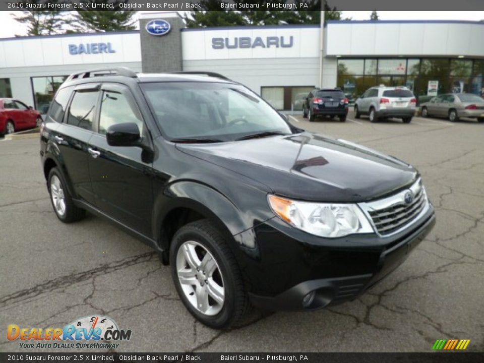 2010 Subaru Forester 2.5 X Limited Obsidian Black Pearl / Black Photo #1