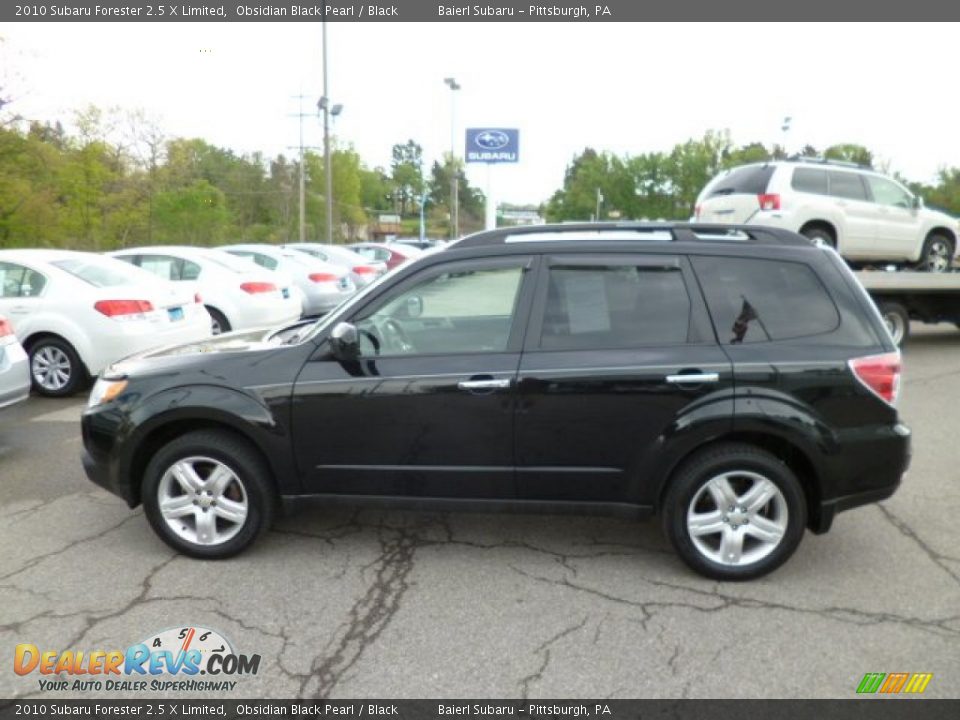 2010 Subaru Forester 2.5 X Limited Obsidian Black Pearl / Black Photo #4