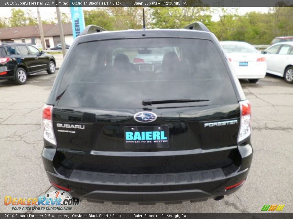 2010 Subaru Forester 2.5 X Limited Obsidian Black Pearl / Black Photo #6