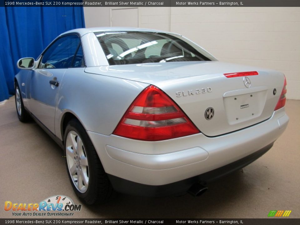 1998 Mercedes-Benz SLK 230 Kompressor Roadster Brilliant Silver Metallic / Charcoal Photo #5