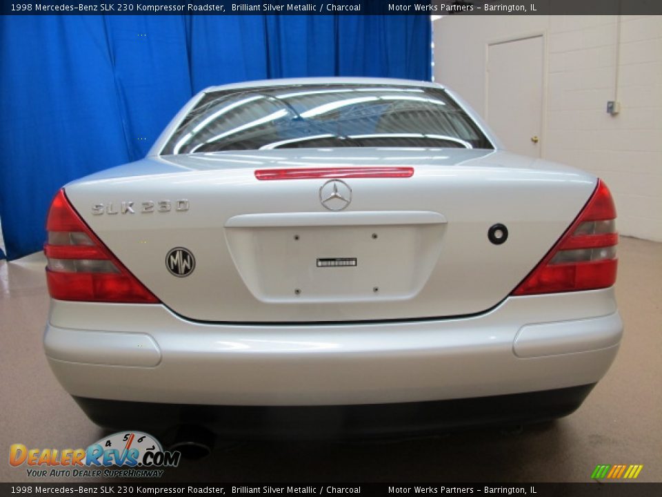 1998 Mercedes-Benz SLK 230 Kompressor Roadster Brilliant Silver Metallic / Charcoal Photo #6