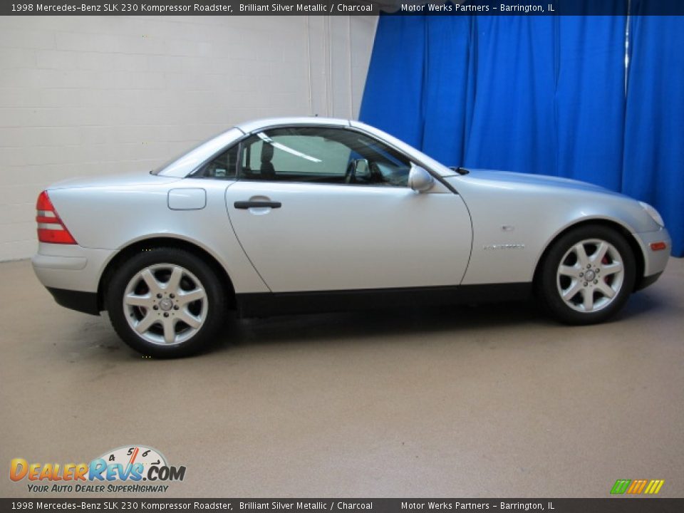 1998 Mercedes-Benz SLK 230 Kompressor Roadster Brilliant Silver Metallic / Charcoal Photo #8