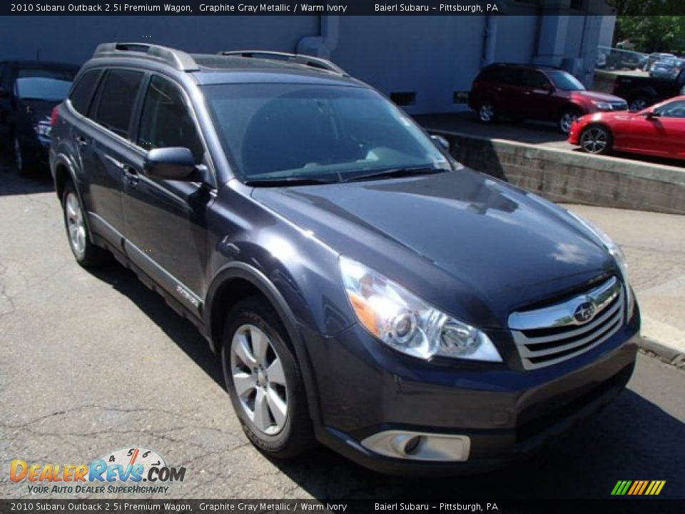 2010 Subaru Outback 2.5i Premium Wagon Graphite Gray Metallic / Warm Ivory Photo #1
