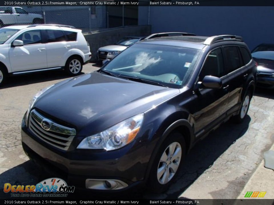 2010 Subaru Outback 2.5i Premium Wagon Graphite Gray Metallic / Warm Ivory Photo #3