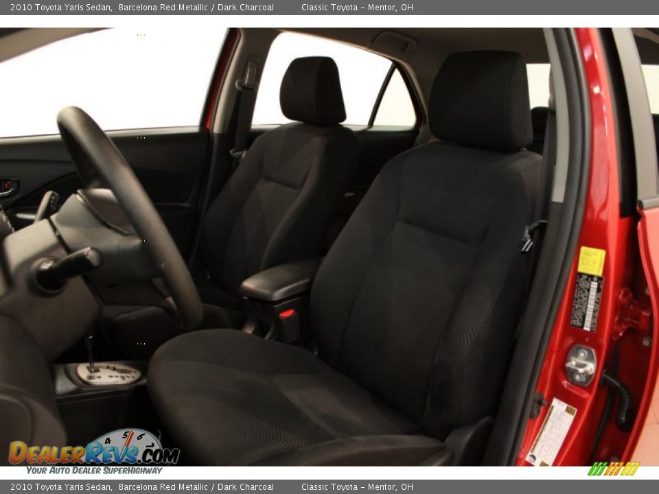 2010 Toyota Yaris Sedan Barcelona Red Metallic / Dark Charcoal Photo #5