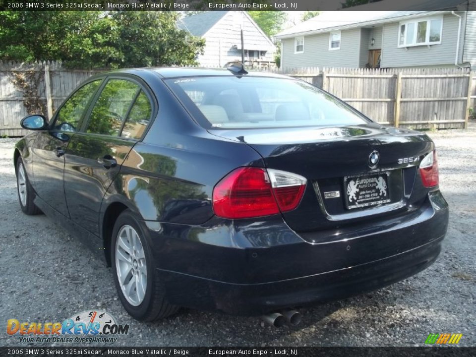 2006 BMW 3 Series 325xi Sedan Monaco Blue Metallic / Beige Photo #6