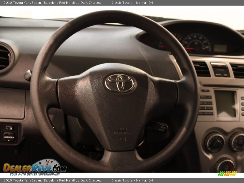 2010 Toyota Yaris Sedan Barcelona Red Metallic / Dark Charcoal Photo #6